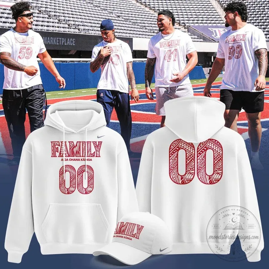 Arizona Wildcats Football Polynesian Heritage Family Hoodie 2 Arizona Wildcats Football Polynesian Heritage Family Hoodie