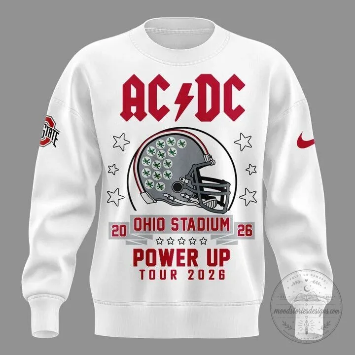 Ohio State Football AC/DC Power Up Tour 2026 Brutus Buckeye Sweatshirt 12 Ohio State Football AC/DC Power Up Tour 2026 Brutus Buckeye Sweatshirt