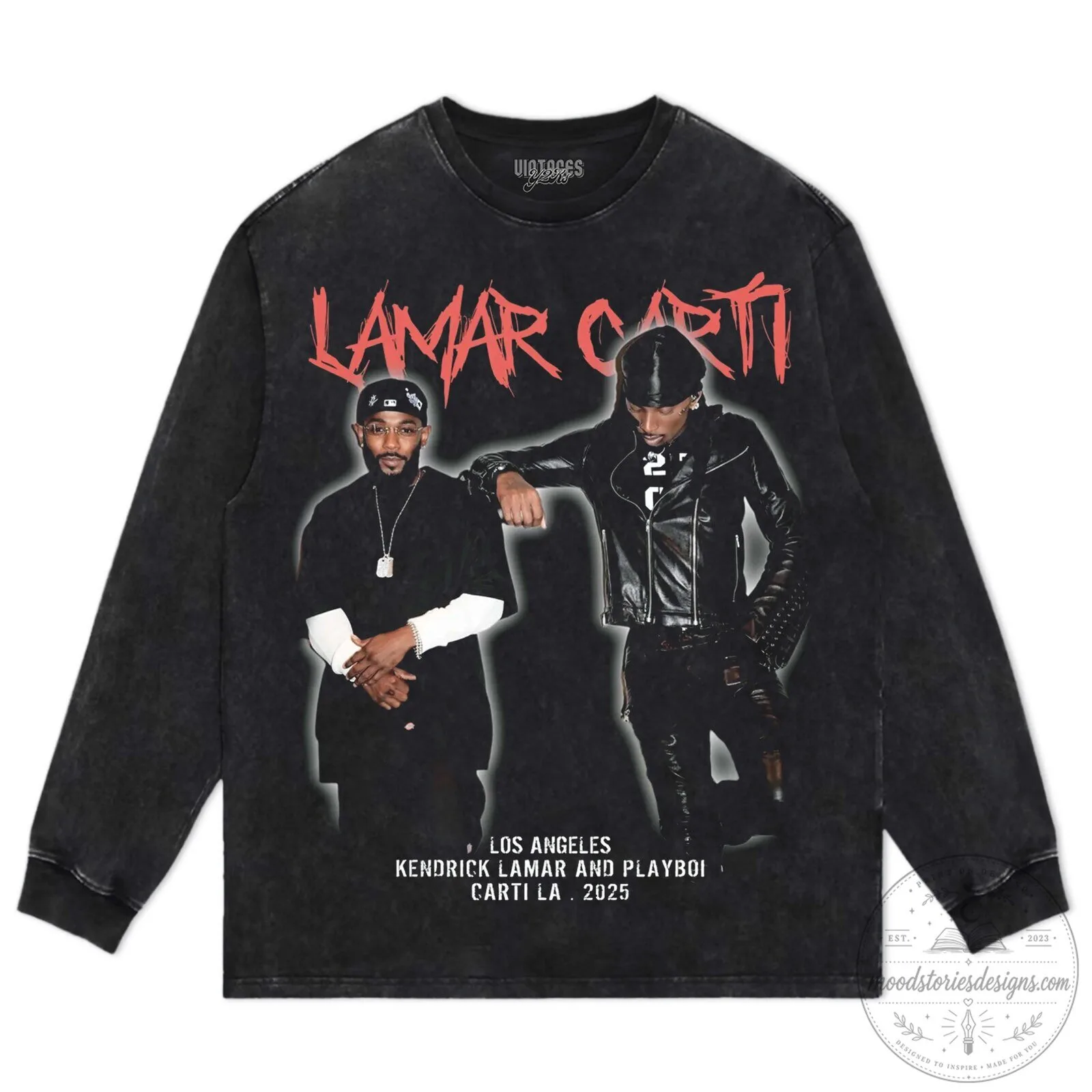Kendrick Lamar and Playboi Carti Los Angeles Black Graphic T-Shirt 23 Kendrick Lamar and Playboi Carti Los Angeles Black Graphic T-Shirt