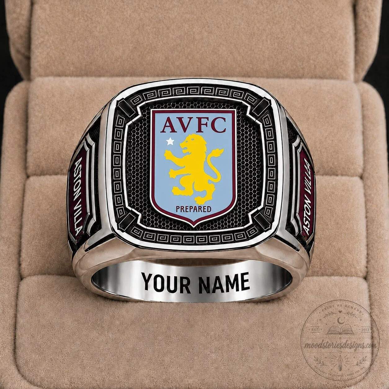 Aston Villa Football Club English Premier League Silver Ring 2 Aston Villa Football Club English Premier League Silver Ring