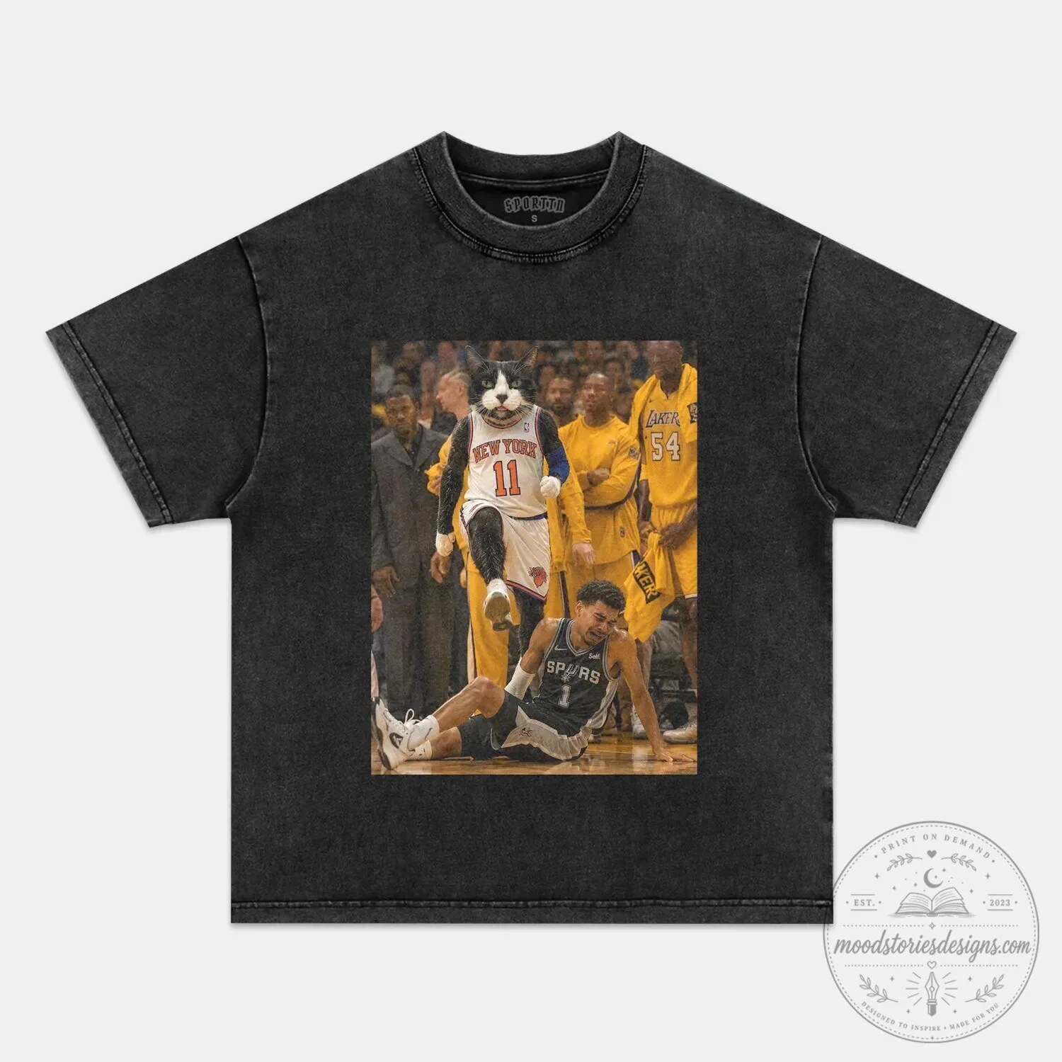 New York Knicks Champion Cat Funny Basketball Game T-Shirt 5 New York Knicks Champion Cat Funny Basketball Game T-Shirt