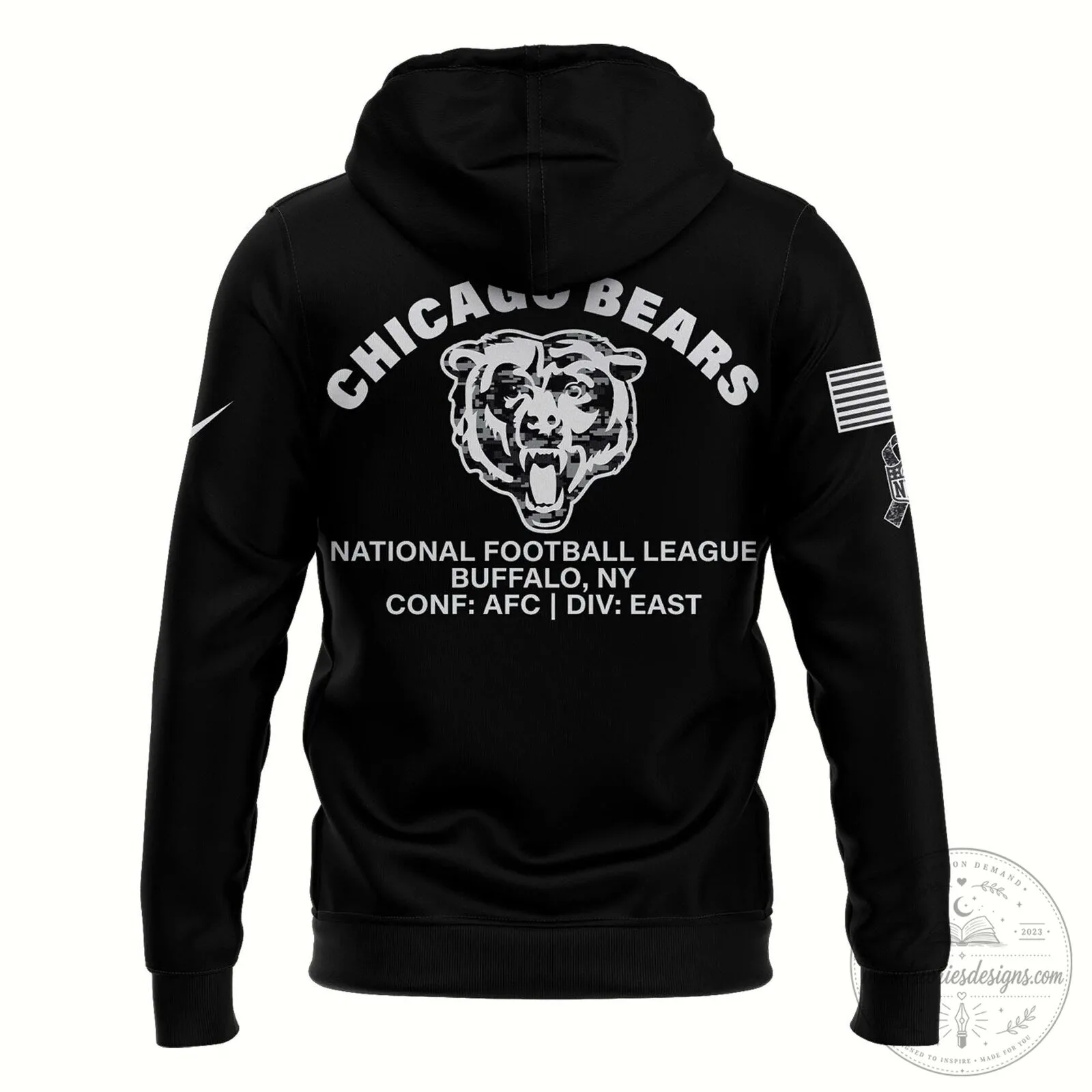 Chicago Bears Salute To Service Black NFL Football Team Hoodie 9 Chicago Bears Salute To Service Black NFL Football Team Hoodie