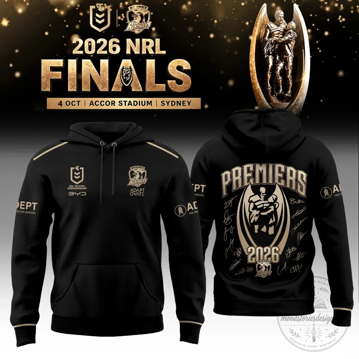 2026 Finals Premiers Hoodie for Sydney Roosters - National Rugby League 2 2026 Finals Premiers Hoodie for Sydney Roosters - National Rugby League
