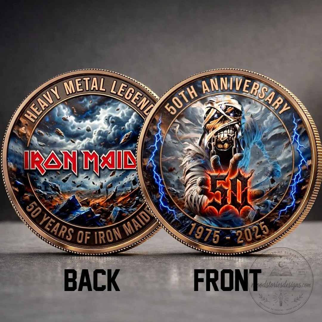 Iron Maiden 50th Anniversary Heavy Metal Legend Commemorative Coin 12 Iron Maiden 50th Anniversary Heavy Metal Legend Commemorative Coin
