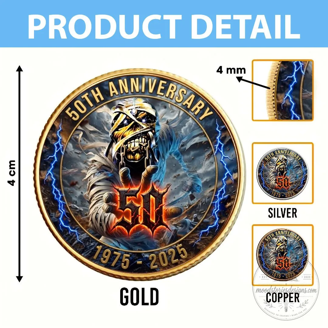Iron Maiden 50th Anniversary Heavy Metal Legend Commemorative Coin 15 Iron Maiden 50th Anniversary Heavy Metal Legend Commemorative Coin