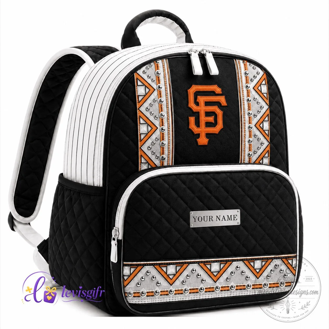 San Francisco Giants Quilted Baseball Backpack Personalized Gift For Fans 1 San Francisco Giants Quilted Baseball Backpack Personalized Gift For Fans