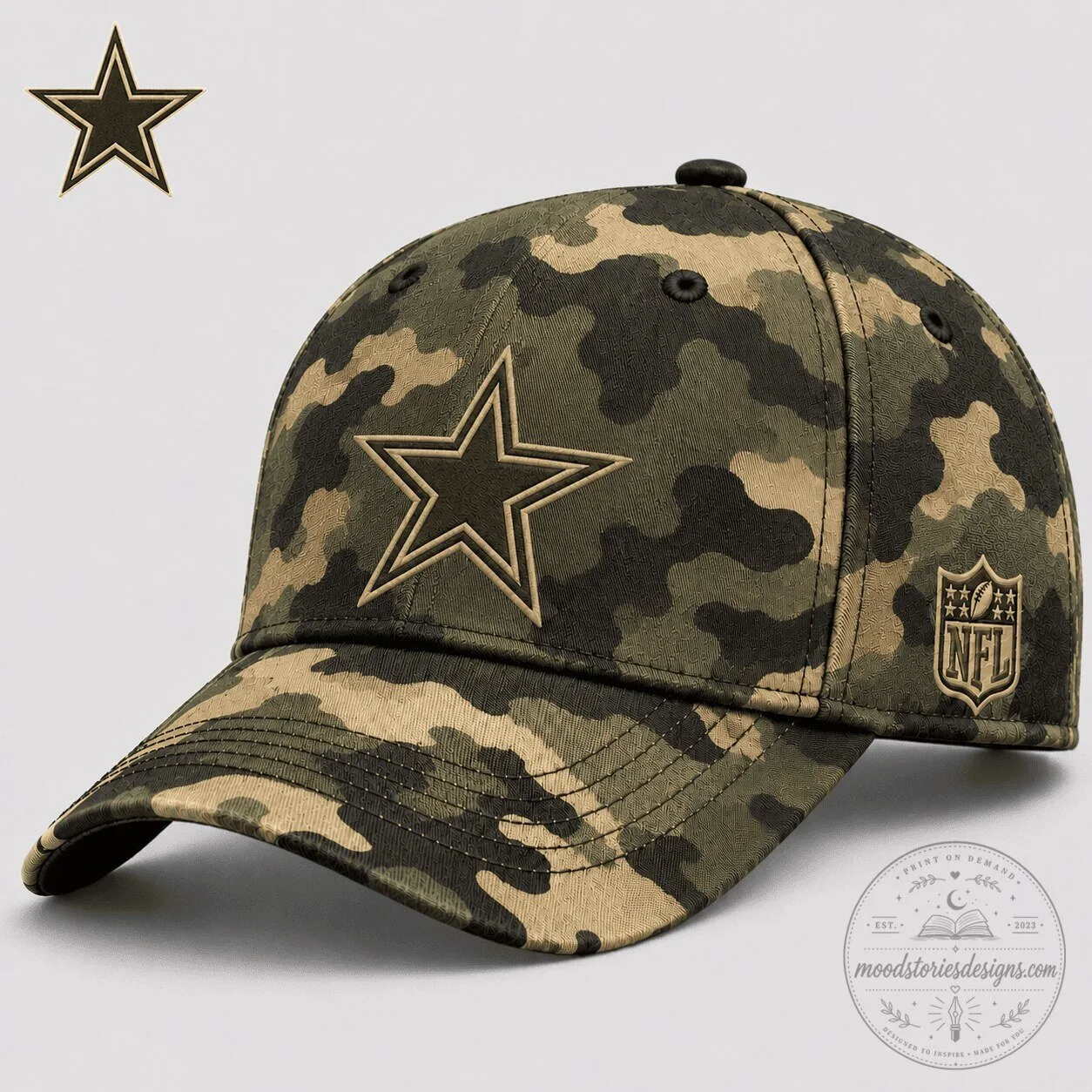 Dallas Cowboys Camouflage Embroidered Logo National Football League Cap Hat 1 Dallas Cowboys Camouflage Embroidered Logo National Football League Cap Hat