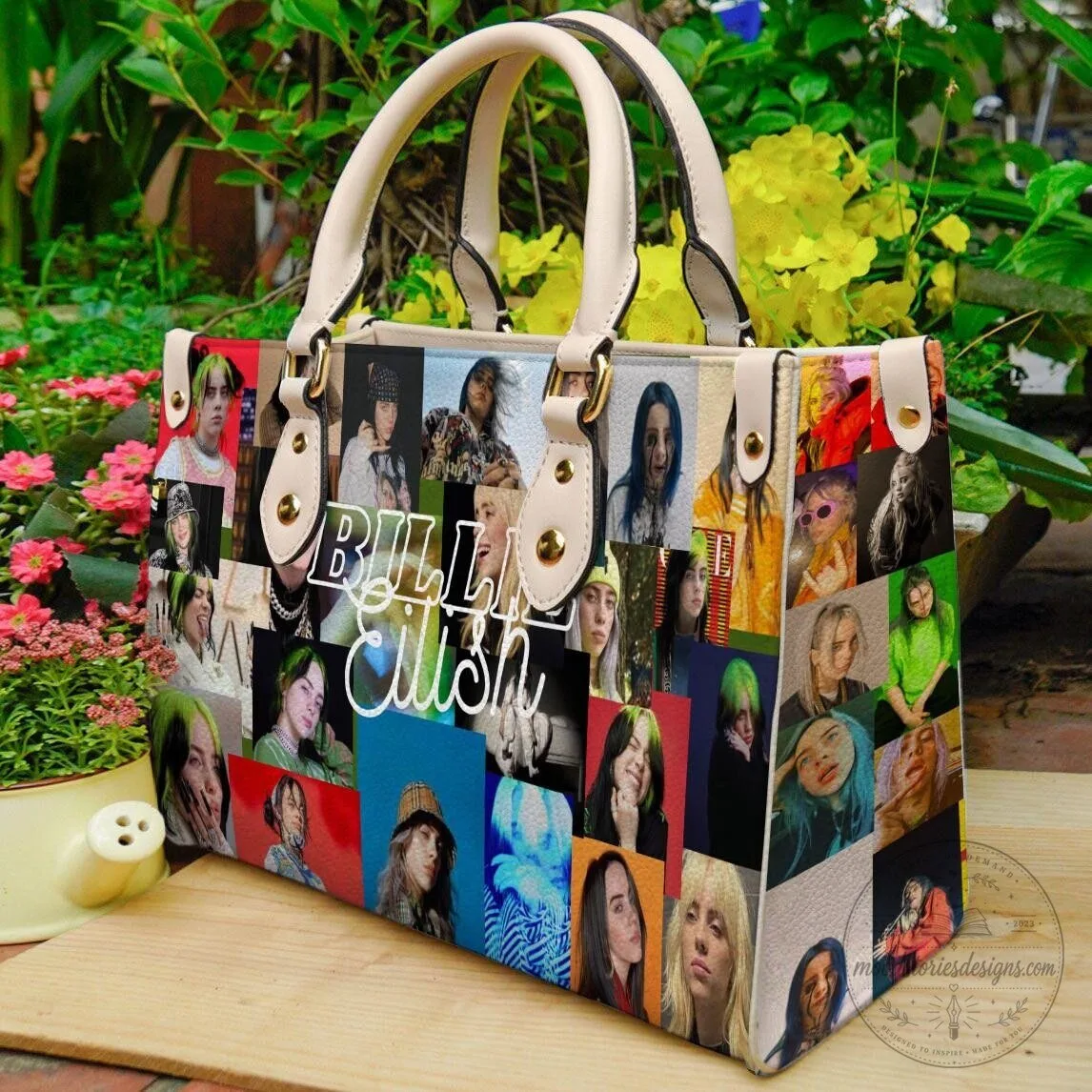 Billie Eilish Photo Collage Fashion Handbag for Women 7 Billie Eilish Photo Collage Fashion Handbag for Women