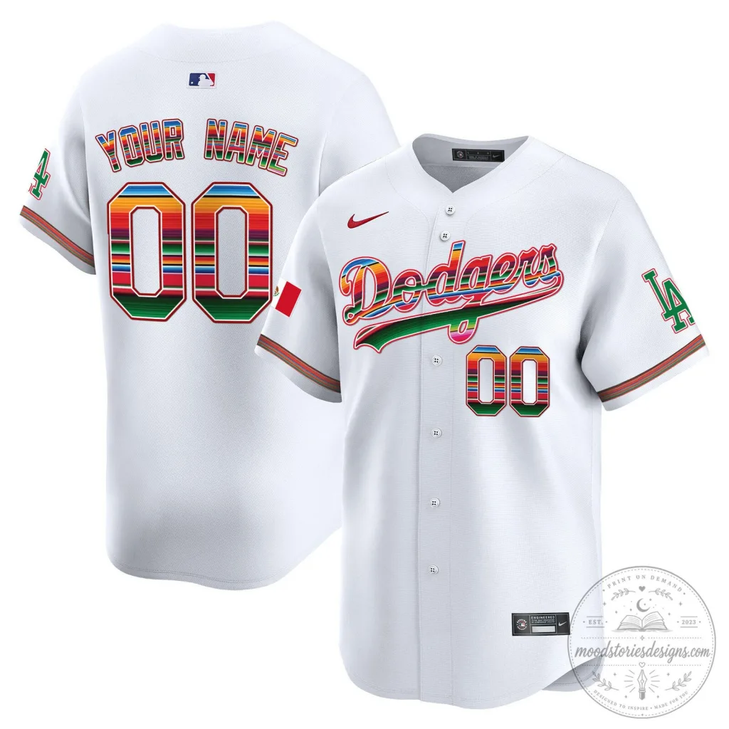 Los Angeles Dodgers Mexico Heritage Custom Baseball Jersey Los Angeles Dodgers Mexico Heritage Custom Baseball Jersey