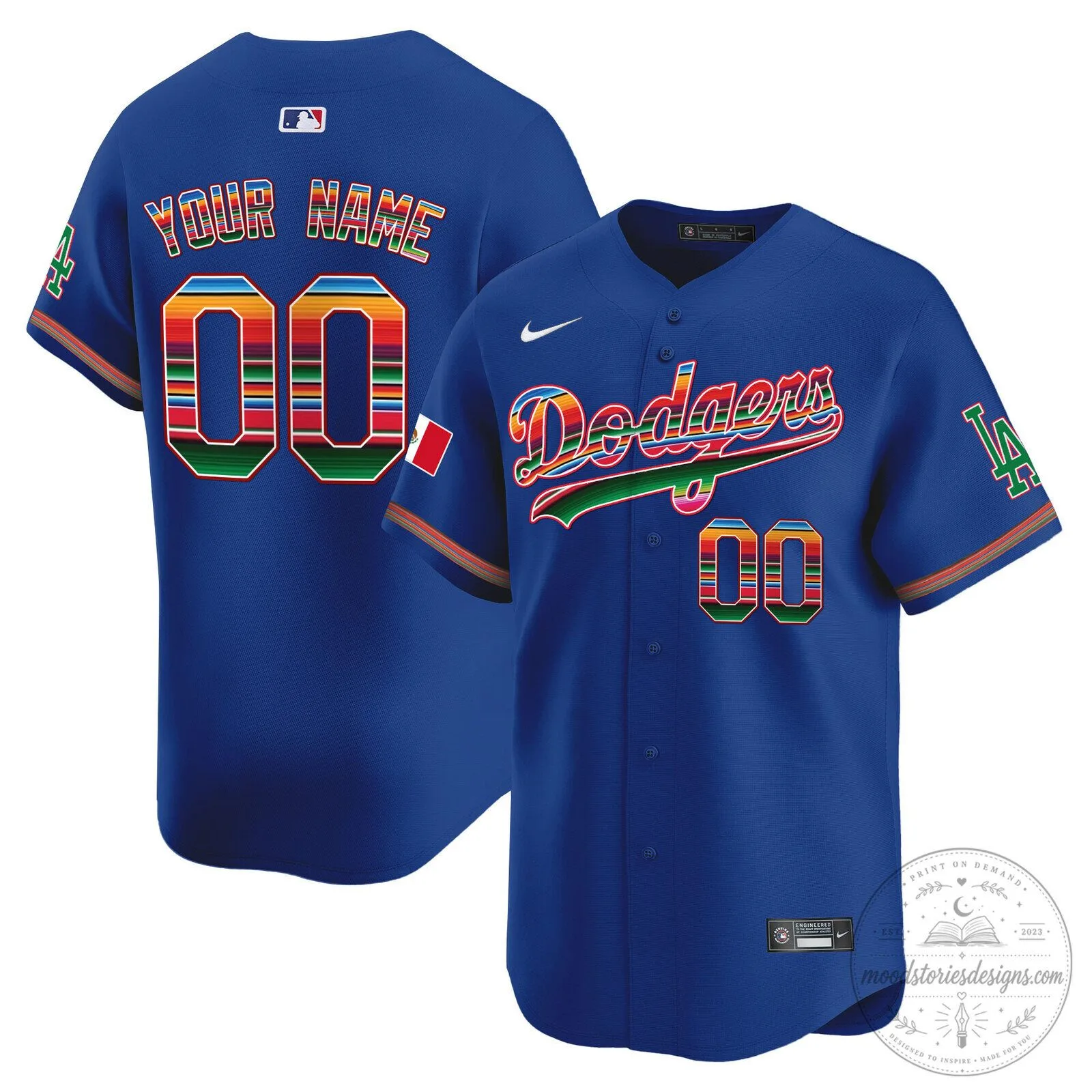 Los Angeles Dodgers Mexico Heritage Custom Baseball Jersey 10 Los Angeles Dodgers Mexico Heritage Custom Baseball Jersey