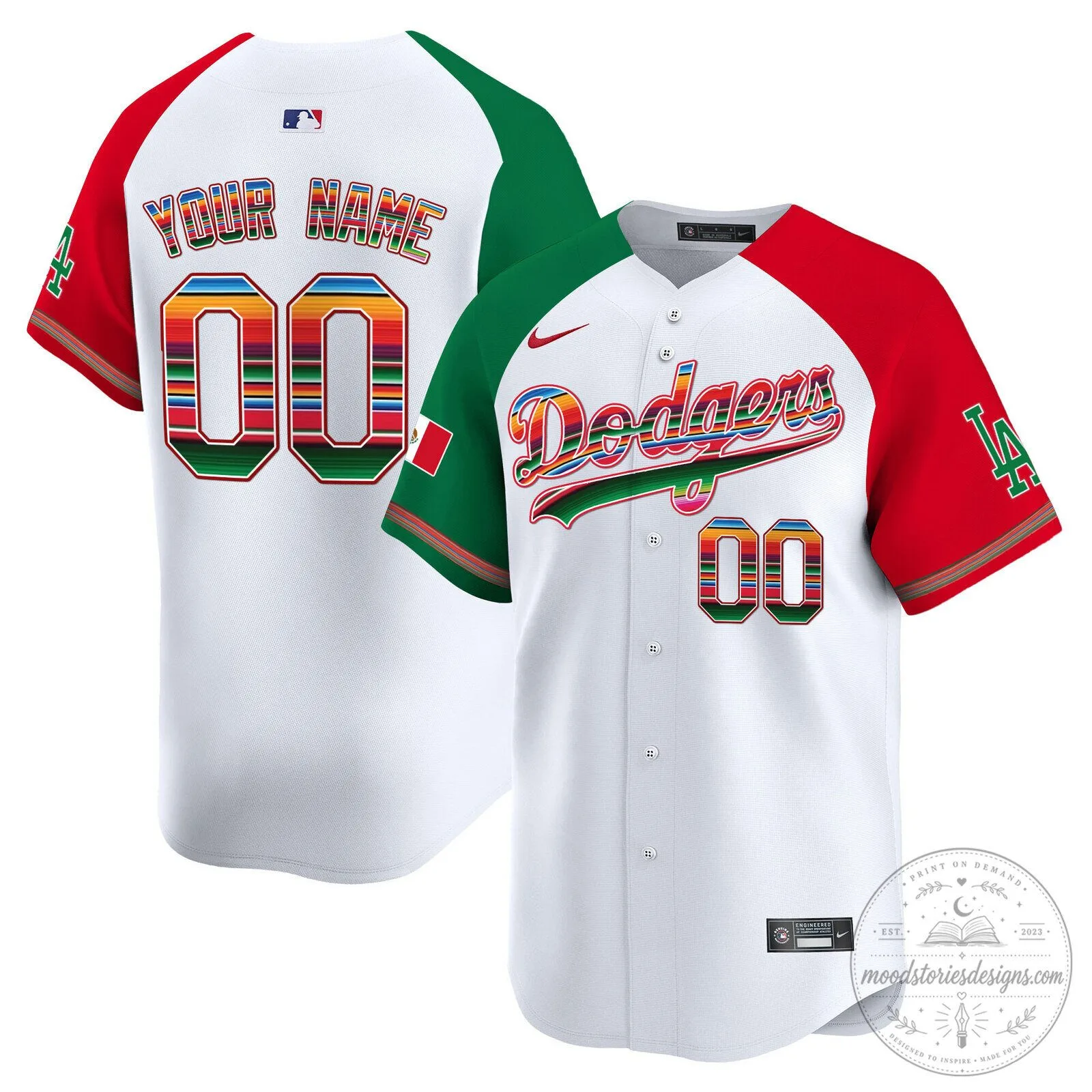Los Angeles Dodgers Mexico Heritage Custom Baseball Jersey 12 Los Angeles Dodgers Mexico Heritage Custom Baseball Jersey