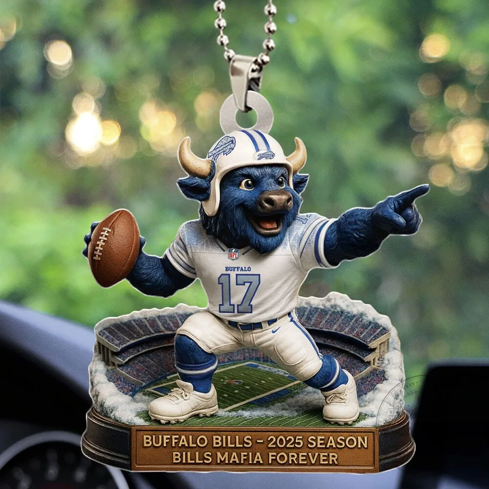 Buffalo Bills Football Mascot 2025 Season Car Ornament