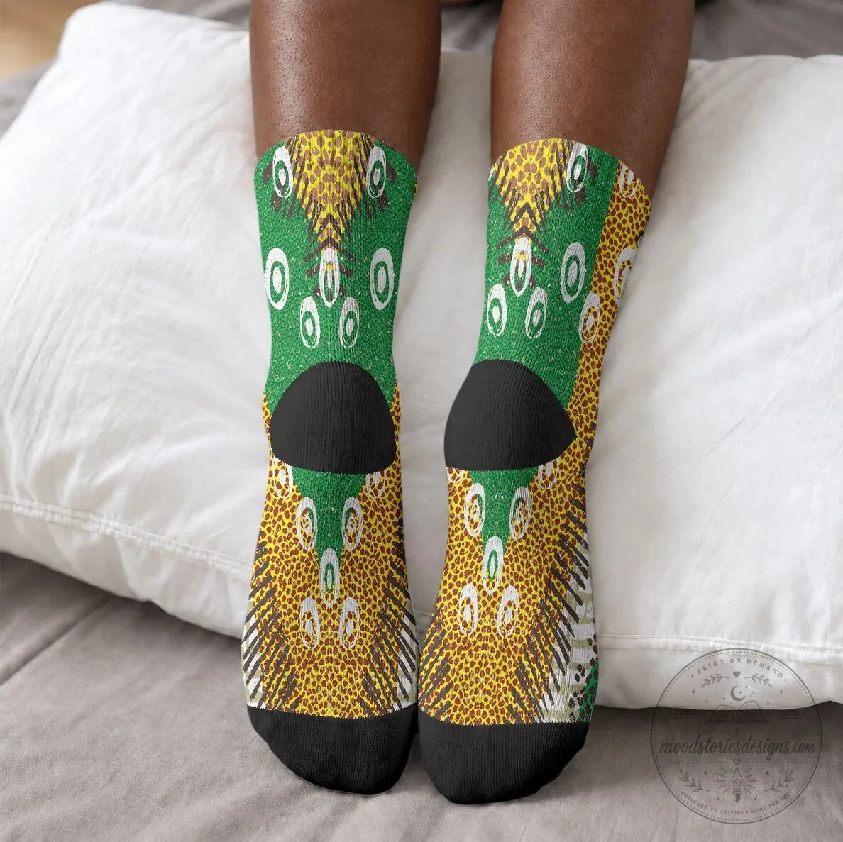 African 70th Birthday Tribal Animal Print Crew Socks 10 African 70th Birthday Tribal Animal Print Crew Socks