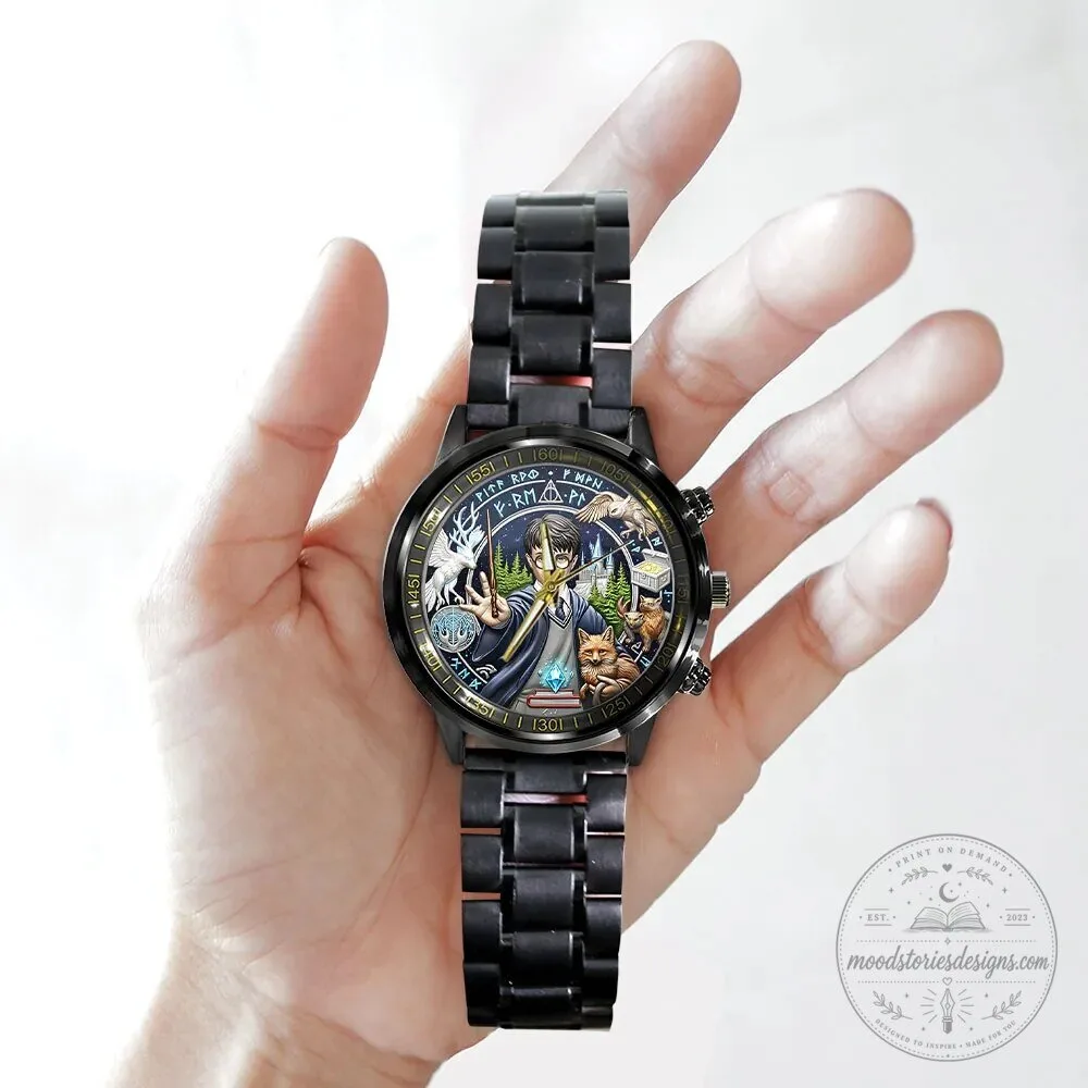 Harry Potter 25th Anniversary Black Stainless Steel Watch for Men 8 Harry Potter 25th Anniversary Black Stainless Steel Watch for Men