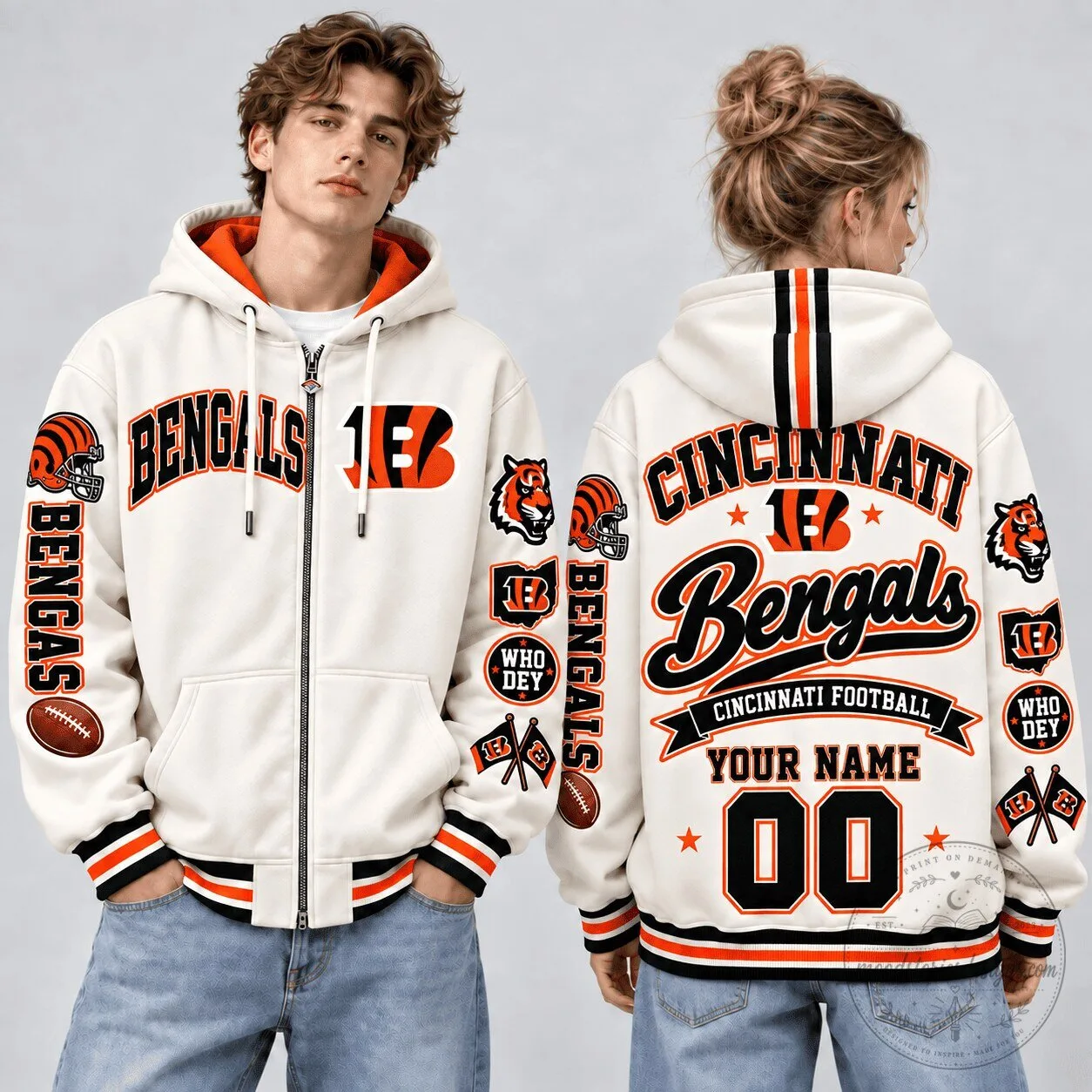 Cincinnati Bengals NFL Football Personalized Champions Style Full-Zip Hoodie 1 Cincinnati Bengals NFL Football Personalized Champions Style Full-Zip Hoodie