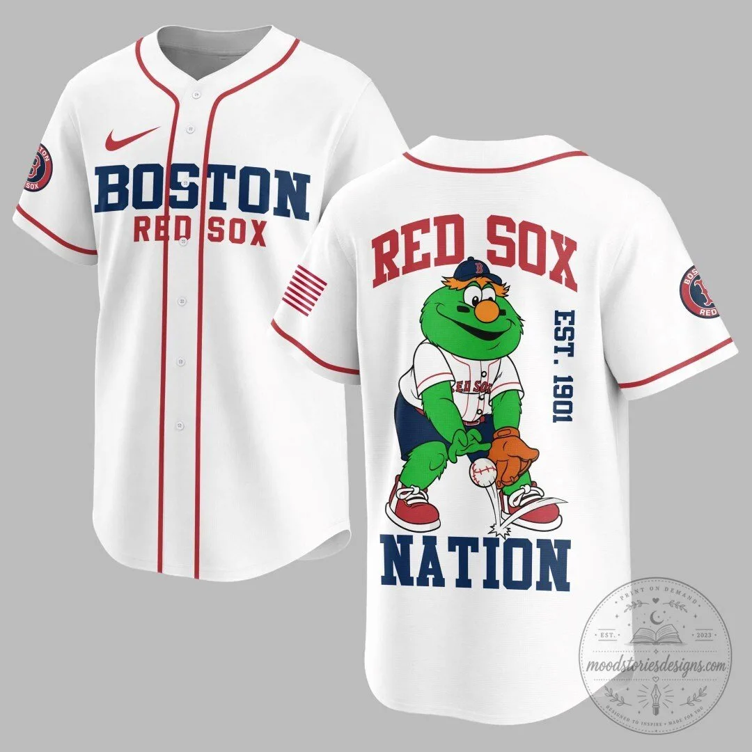 Boston Red Sox Wally the Green Monster Baseball Jersey 1 Boston Red Sox Wally the Green Monster Baseball Jersey
